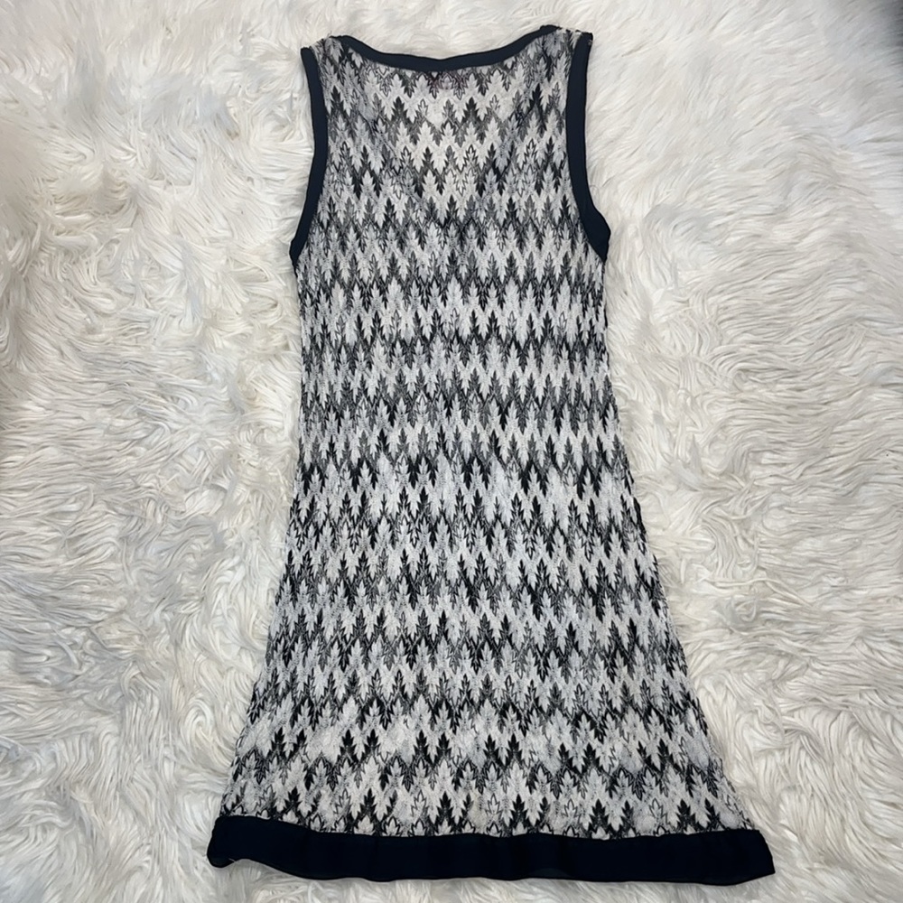 Missoni Black/Gray/White Zigzag Pattern Midi Dress - image 6